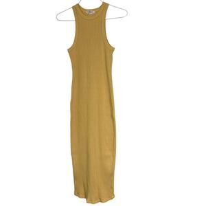 Billabong Bodycon Tomboy Tank Dress in Mustard Size Small